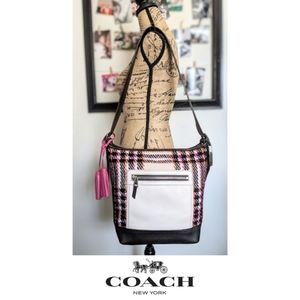 Coach Plaid and White Crossbody Bag